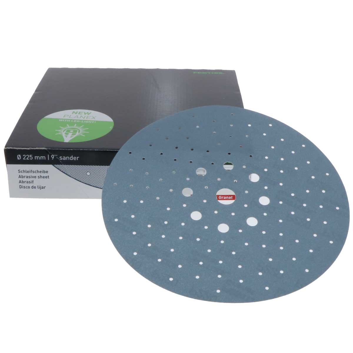 Festool 499640 Granat Abrasives D225 P180 25-Pack Planex 180 Grit Sandpaper NIB Festool 499640 Granat Abrasives D225 P180 25-Pack Planex 180 Grit Sandpaper NIB
