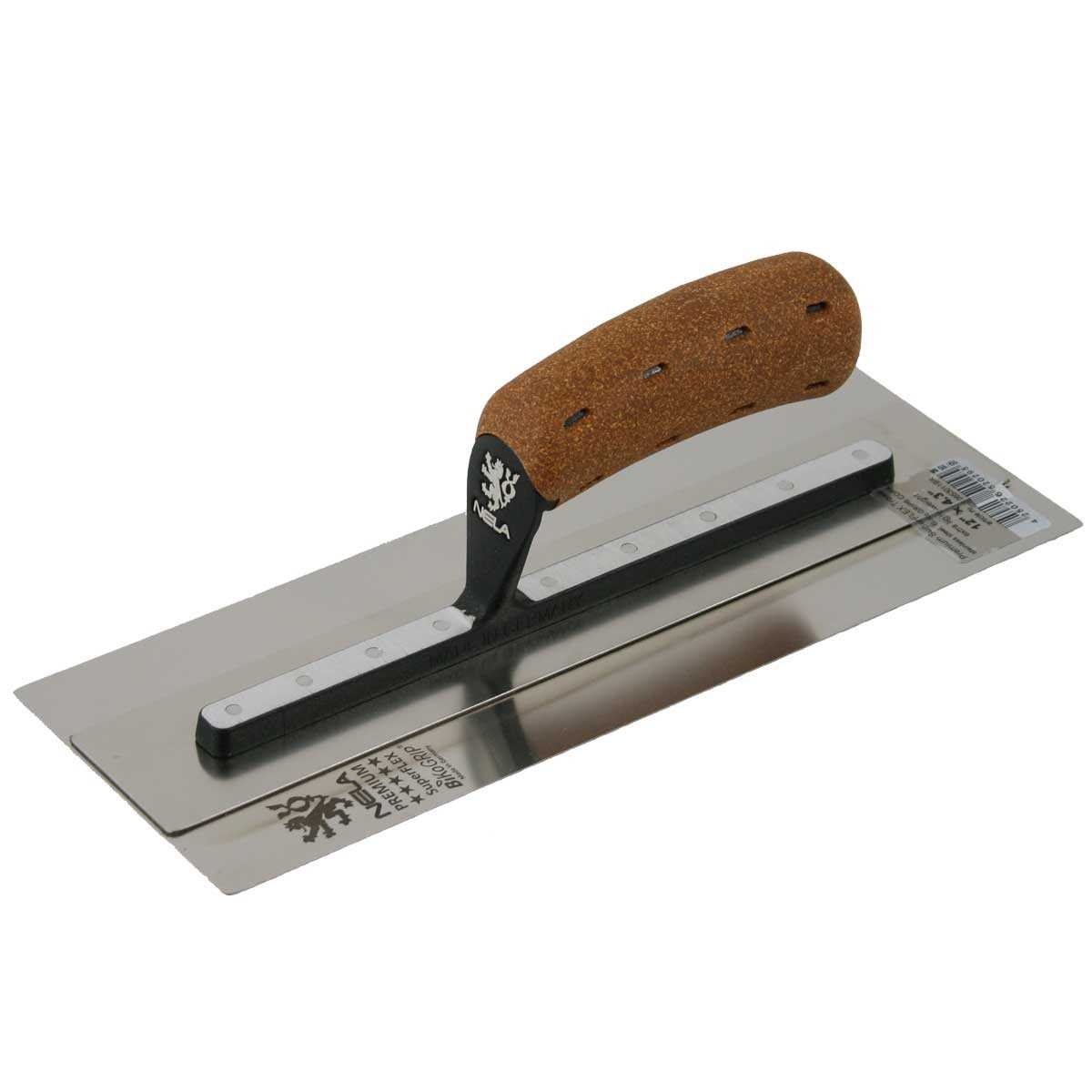 Nela Premium Chrome Steel Smoothing Trowel 14 x 4.75 Cork Handle BiKo Grip Nela Premium Chrome Steel Smoothing Trowel 14 x 4.75 Cork Handle BiKo Grip